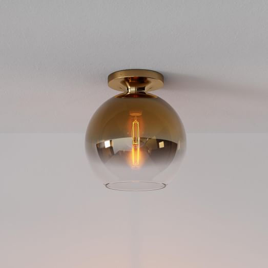 flush mount glass globe