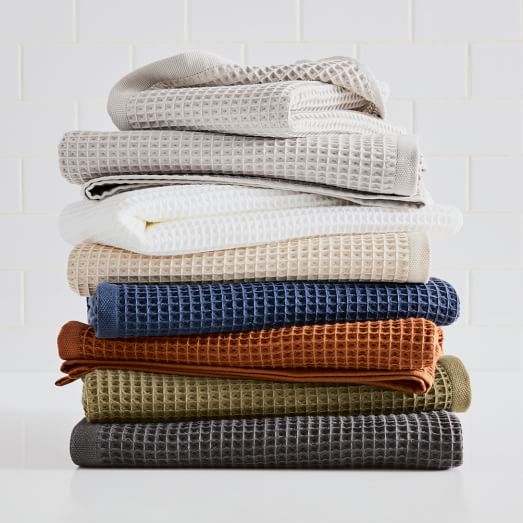 Organic Pleated Edge Hydrocotton QuickDrying Towels West Elm