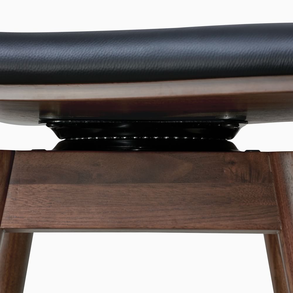 Boulder Leather Swivel Counter Stool West Elm