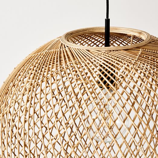 Wicker Globe Pendant (14\