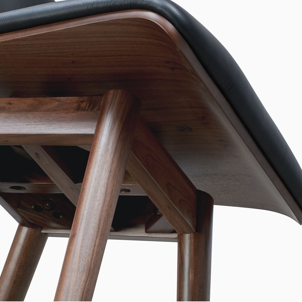 Boulder Leather Swivel Counter Stool West Elm