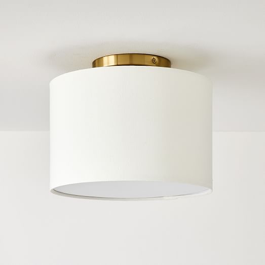 flush mount drum shade light fixture