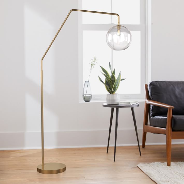 arched globe floor lamp