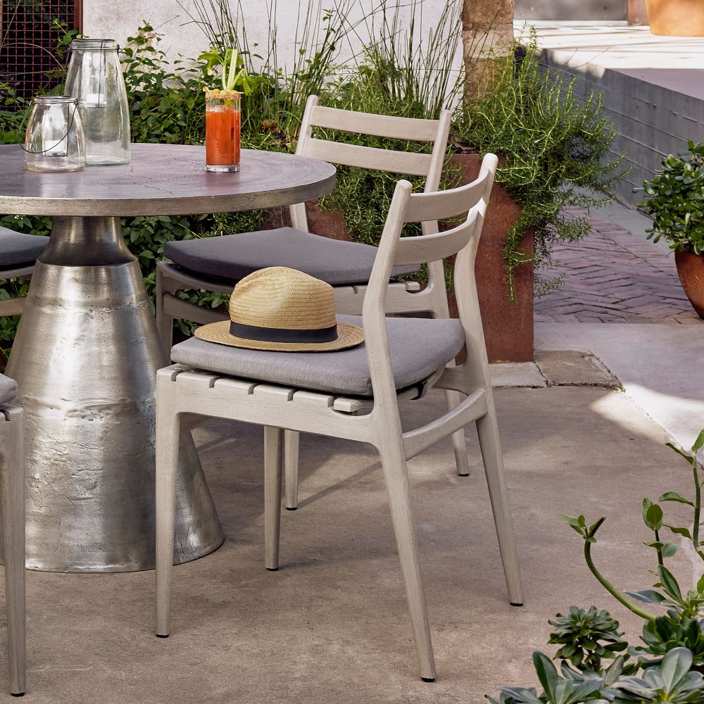 Teak Wood LowBack Outdoor Dining Chair West Elm