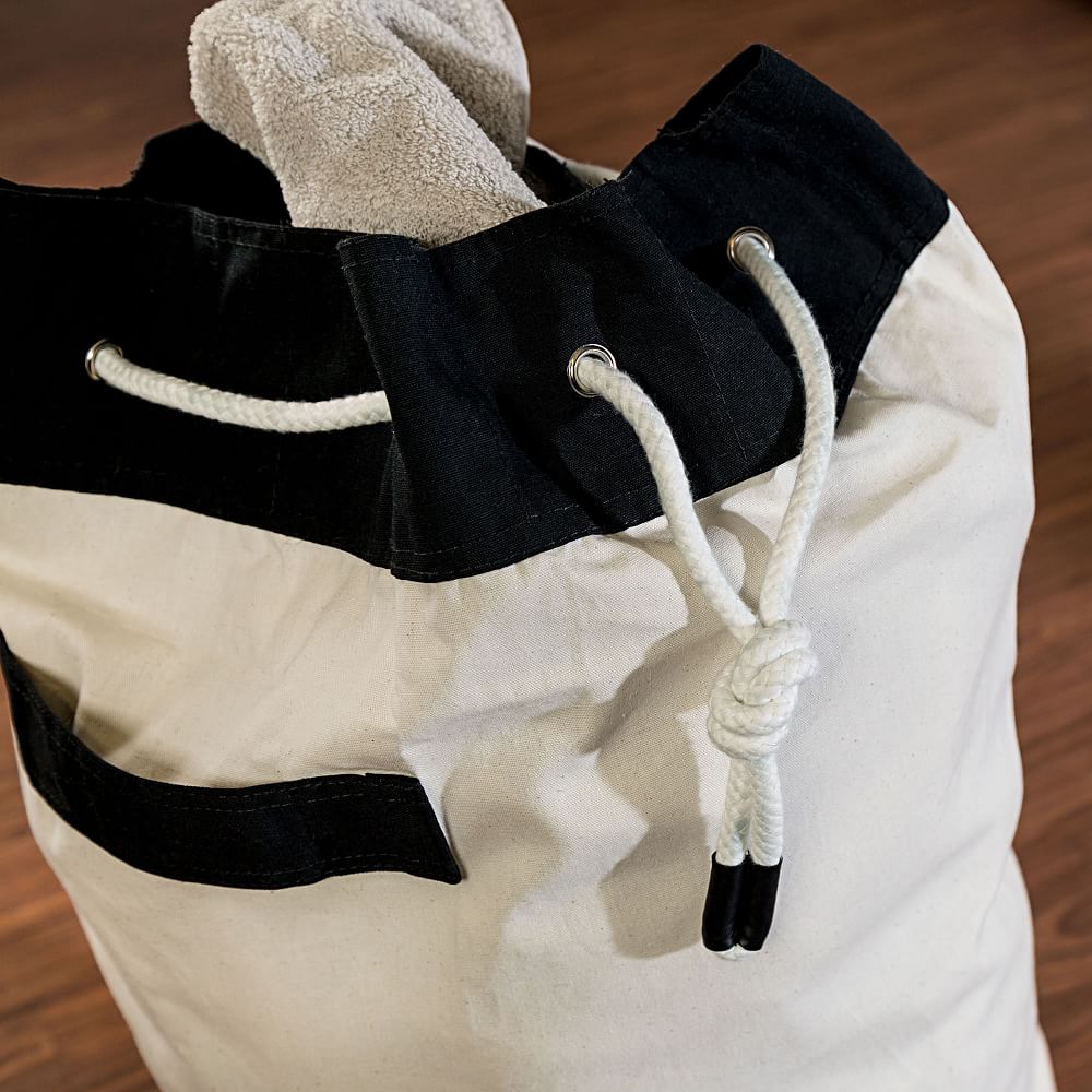Canvas Drawstring Laundry Bag West Elm