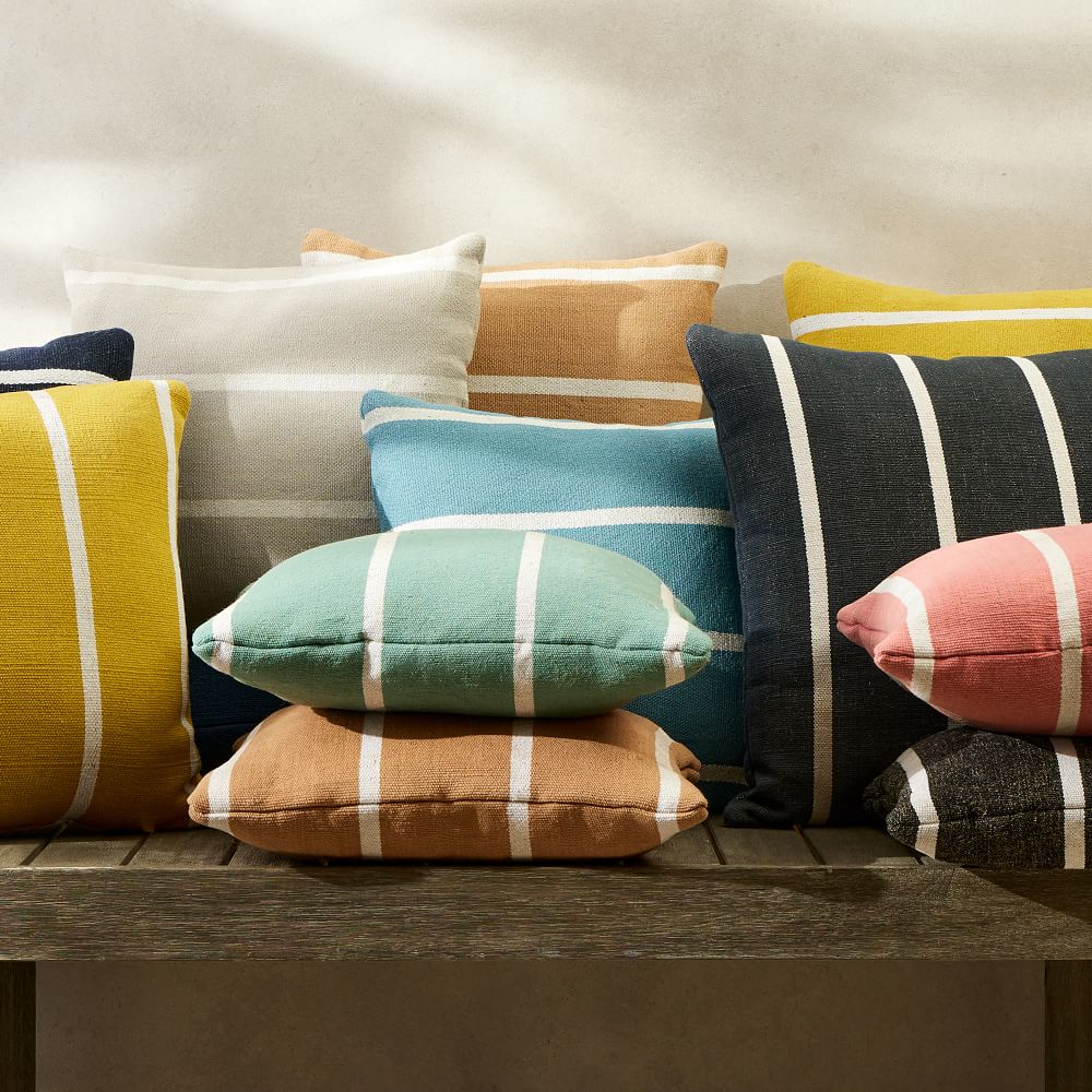 Simple Stripe Indoor/Outdoor Pillows West Elm