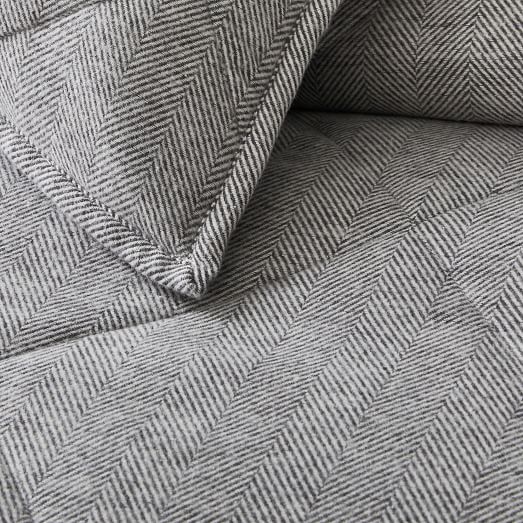 west elm herringbone duvet