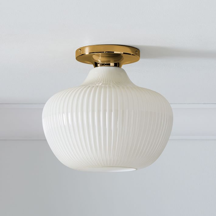 ribbed flush mount light