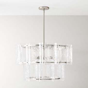 textured glass chandelier