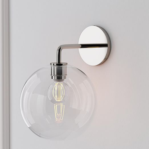 globe sconce bathroom