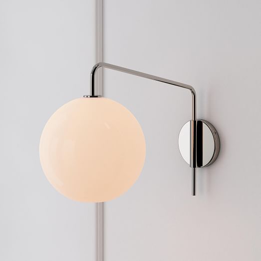 milk globe sconce