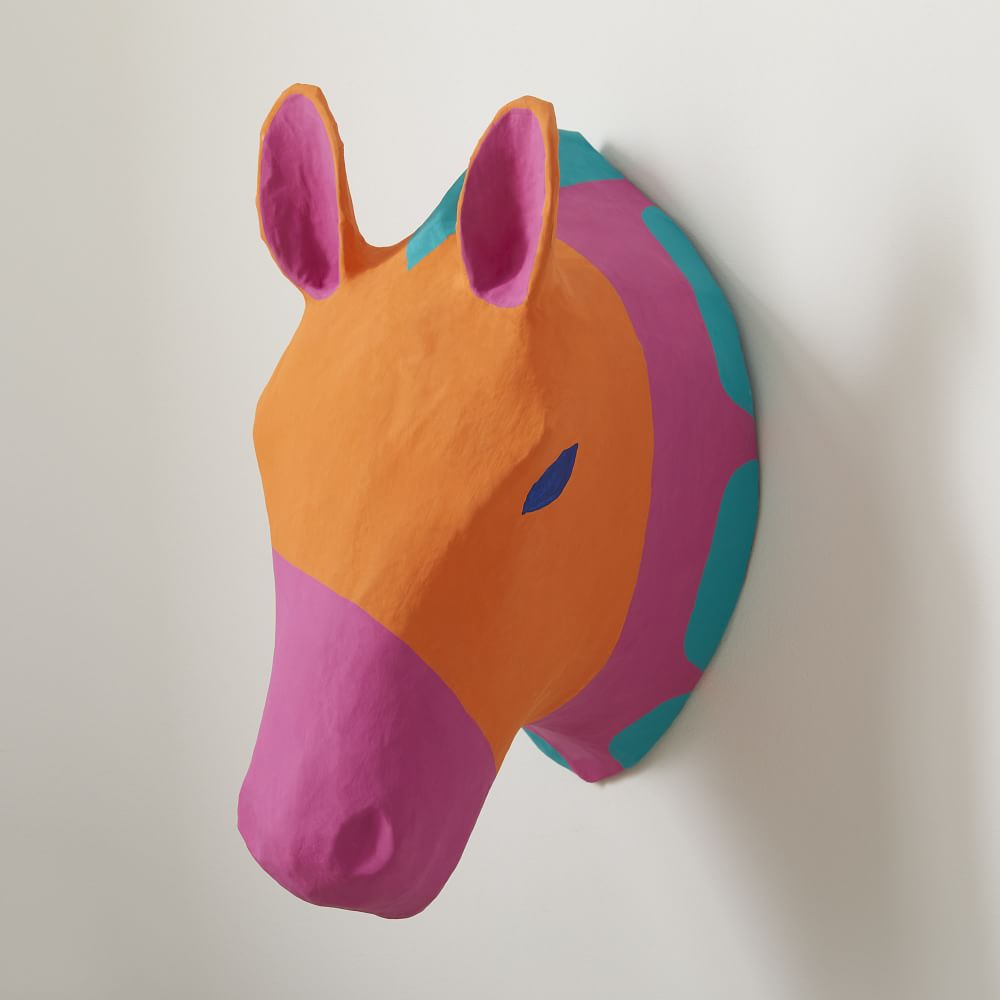 PapierMache Zebra Animal Head West Elm
