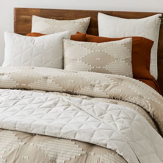 heathered sateen duvet cover