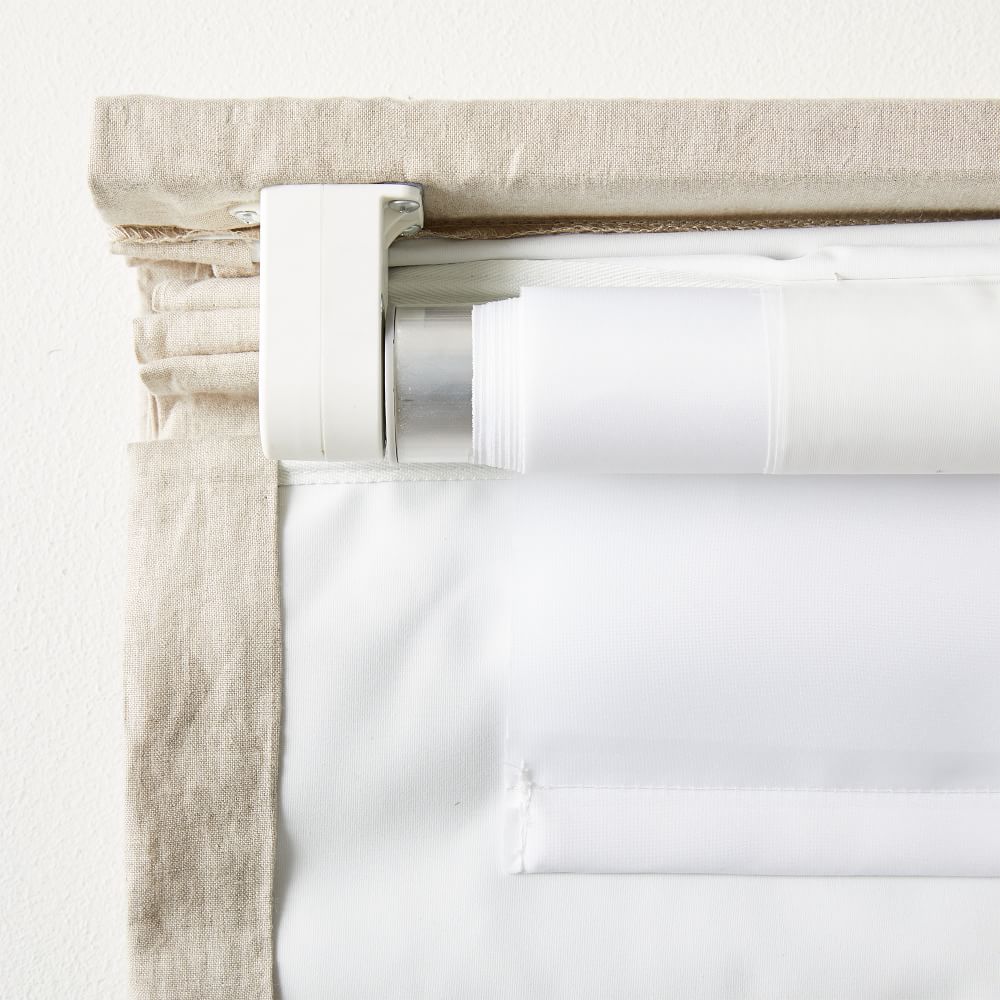 European Flax Linen Cordless Roman Shade West Elm