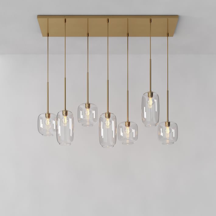 west elm seven light chandelier