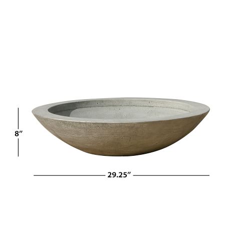 Zen Cast Stone Indoor/Outdoor Bowl Planter | West Elm