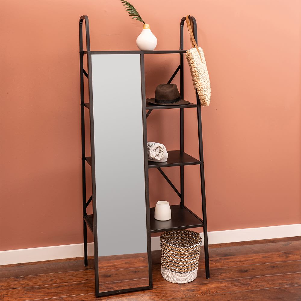 Entry Floor Mirror with Shelves West Elm
