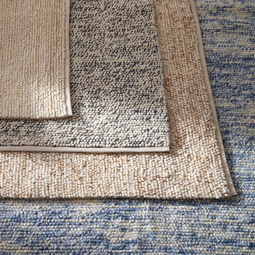 Mini Pebble Wool Jute Rug West Elm