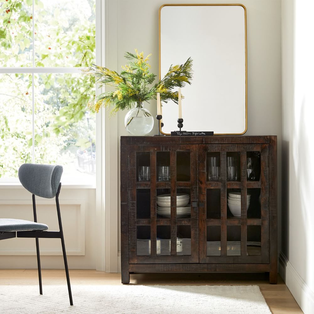 Whistler Glass Door Buffet Small West Elm