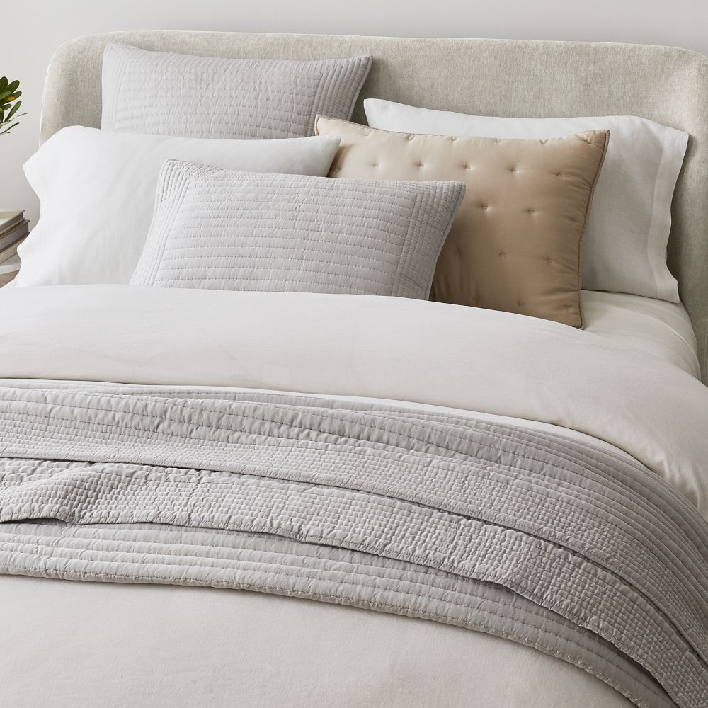 Silky TENCEL™ Pick Stitch Quilt & Shams | West Elm