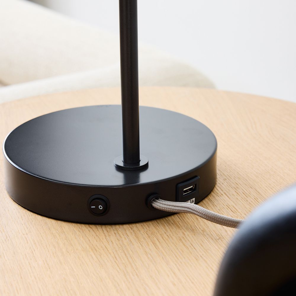 Staggered Glass USB Table Lamp (20") Clear West Elm