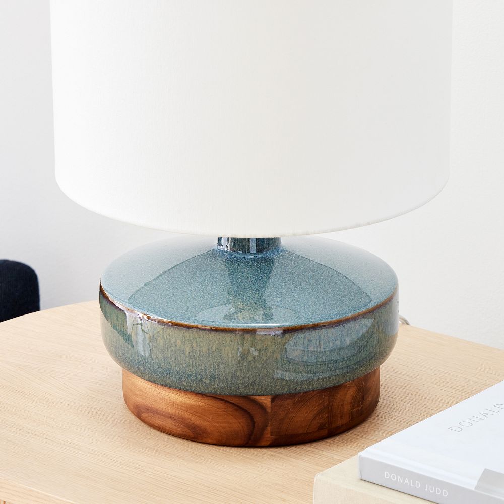 Wood & Ceramic Table Lamp (17") | West Elm