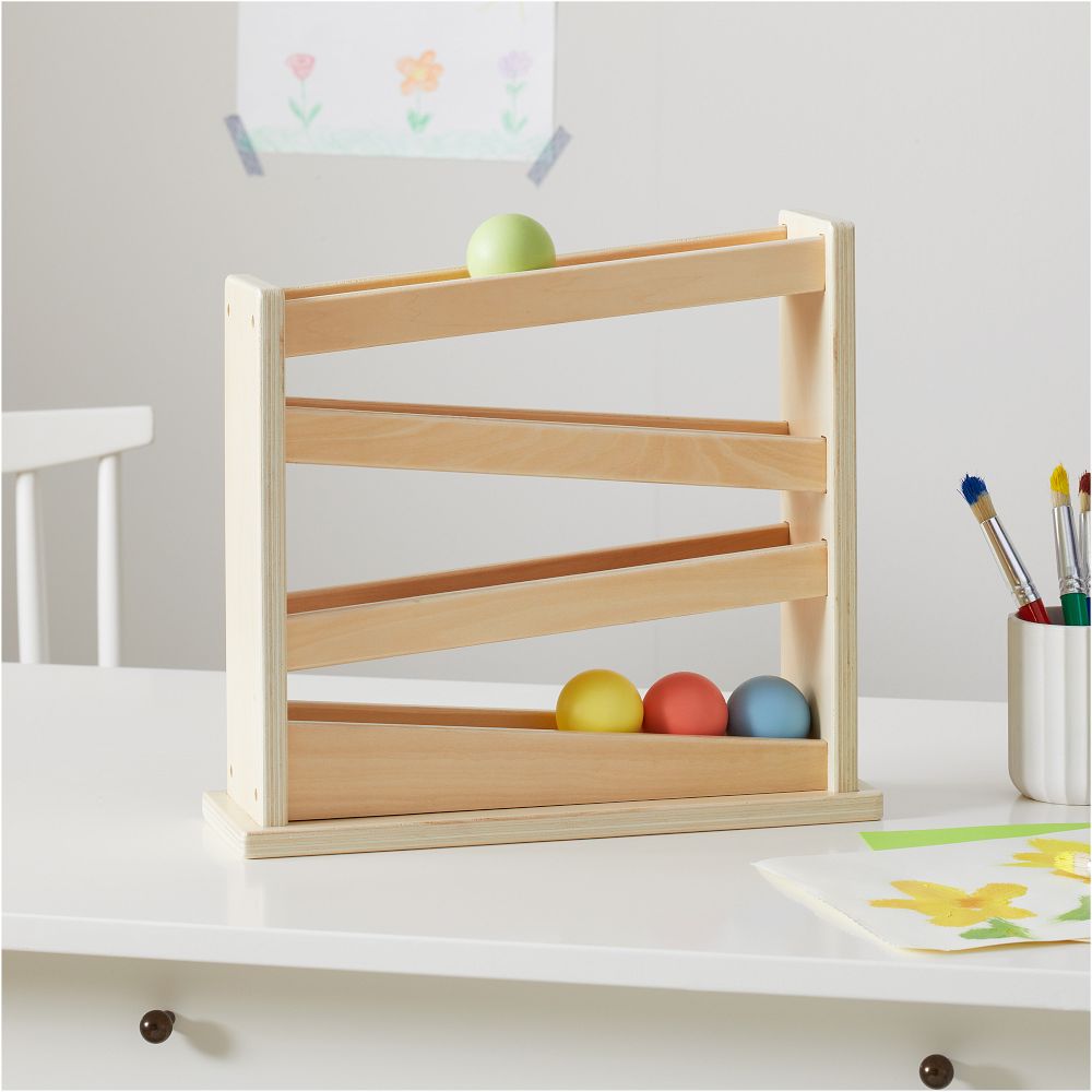 Wooden Rainbow Ball Drop Toy West Elm