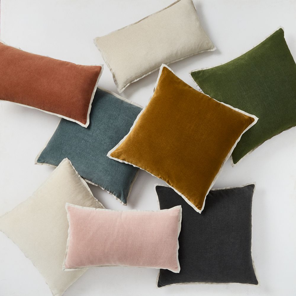 Classic Cotton Velvet Pillow Cover West Elm