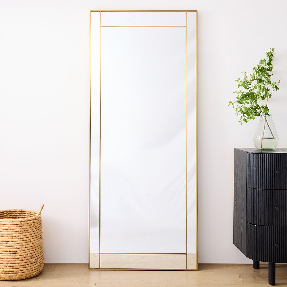 Ella Metal Panel Floor Mirror 34"W x 76"H West Elm