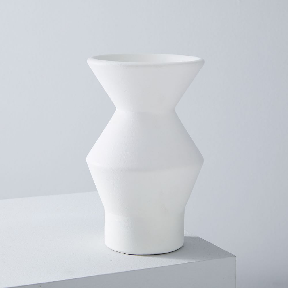 Totem White Ceramic Vases West Elm