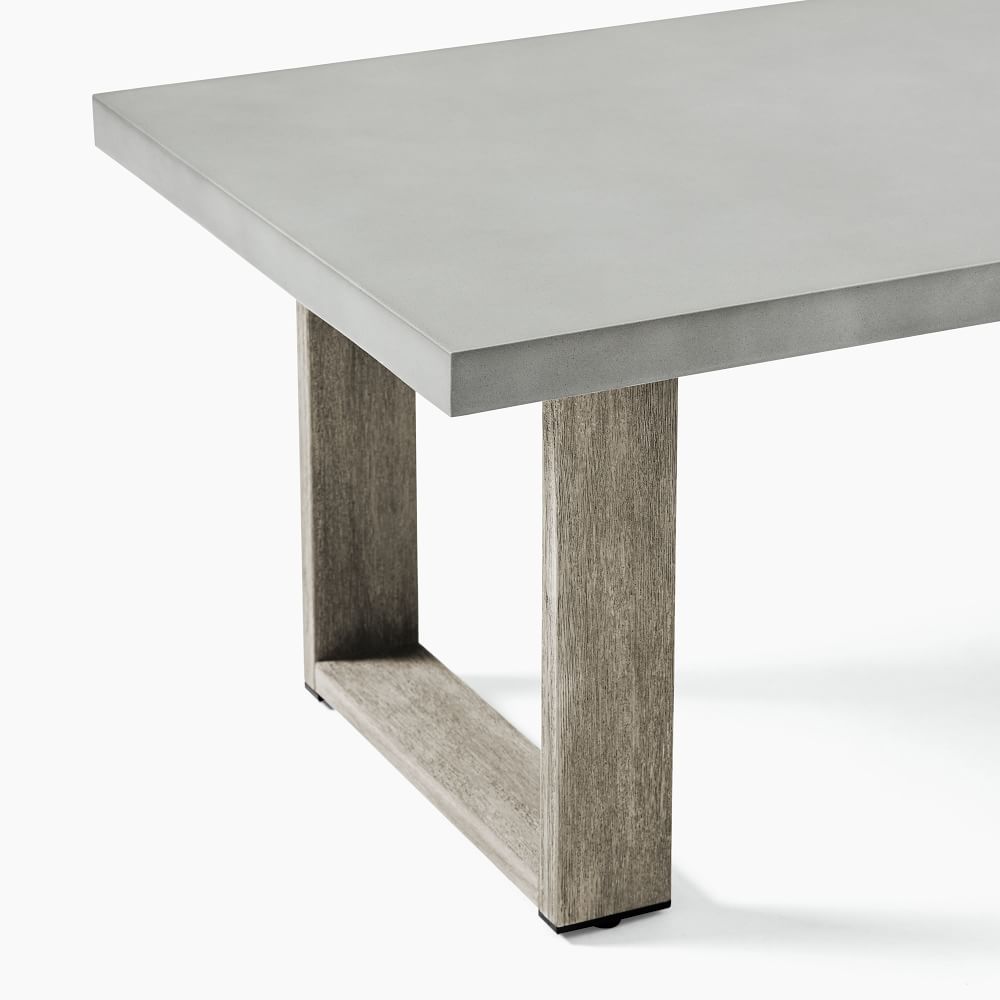 Portside Outdoor Wood/Concrete Coffee Table (50.5") West Elm