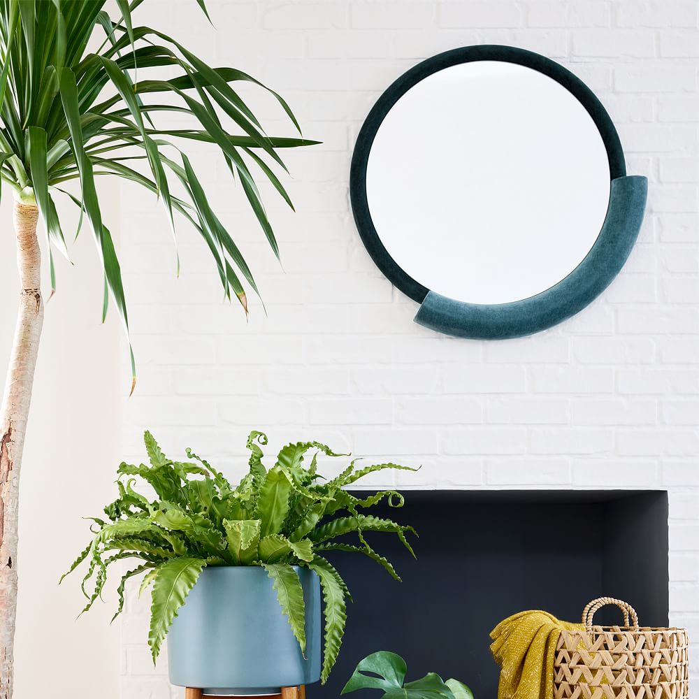 Fabric Wrapped Mirror 30" West Elm