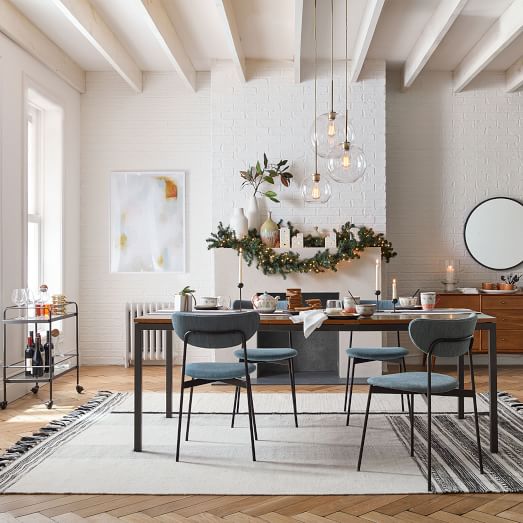 west elm dining table with bench