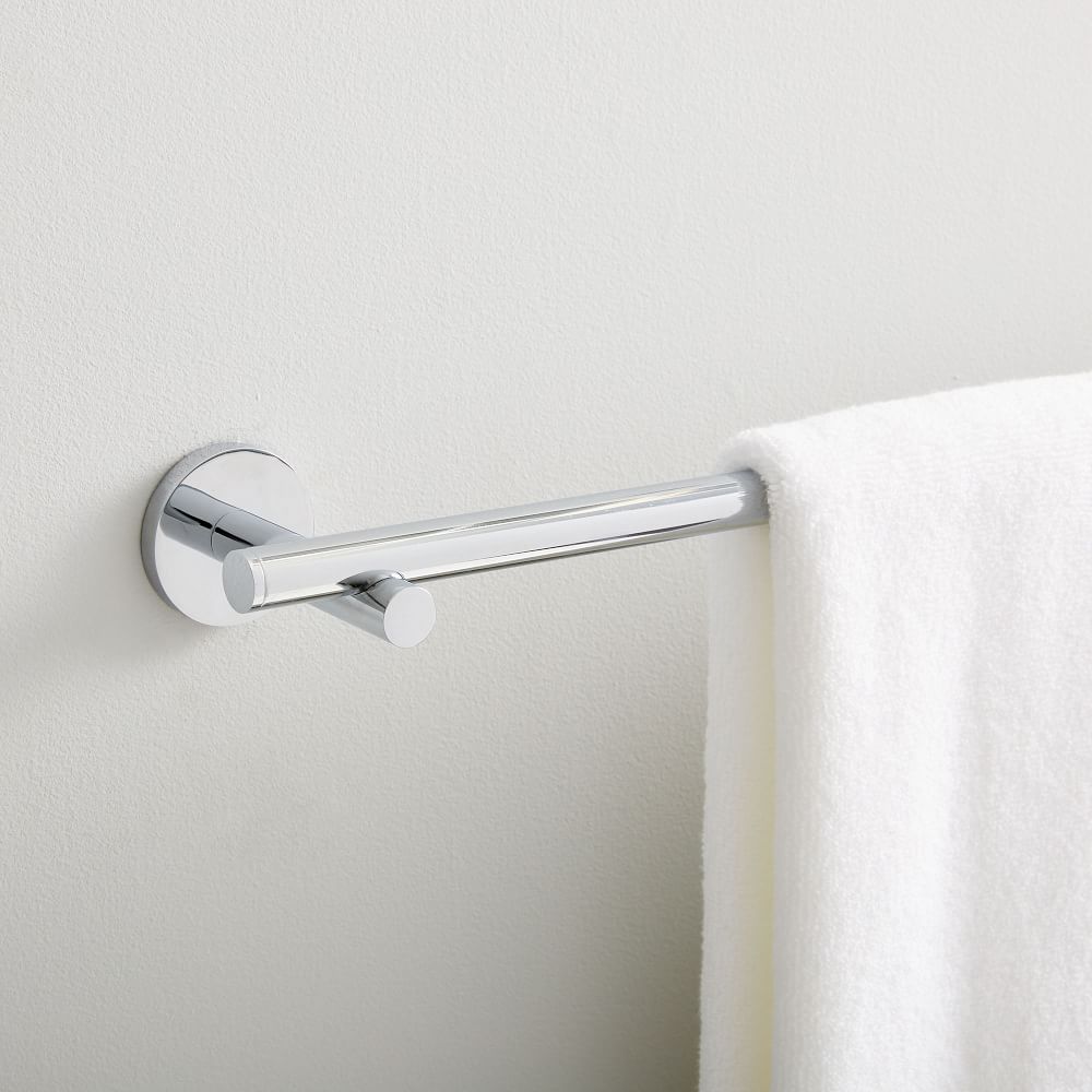 Modern Overhang Bath Hardware - Chrome, Bathroom Hardware | West Elm