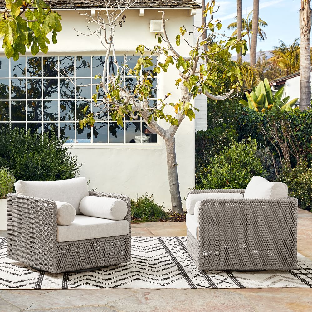 Coastal Outdoor Swivel Chair | West Elm