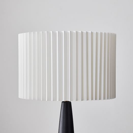 grey pleated table lamp shade