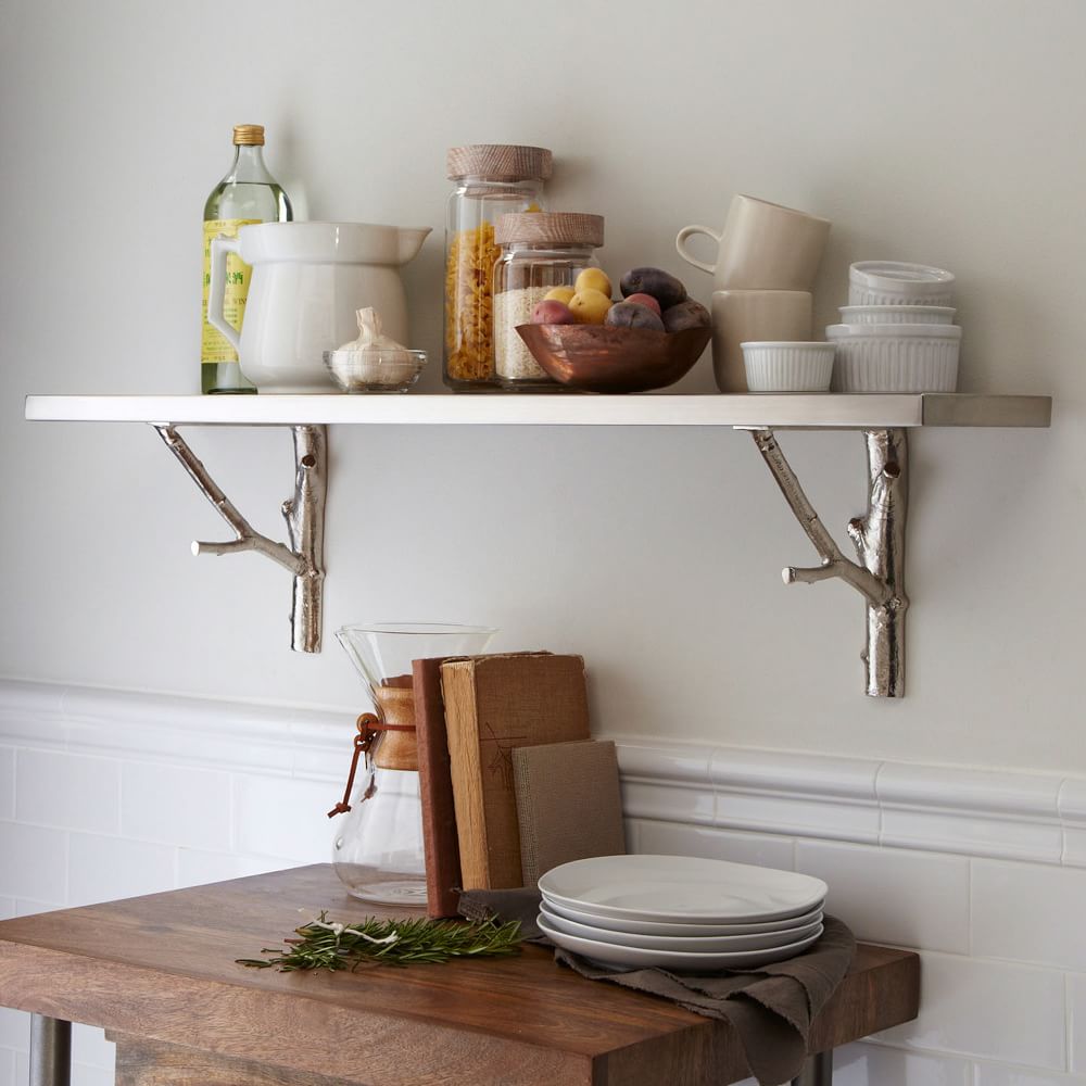Stainless Steel Shelving + Brackets West Elm