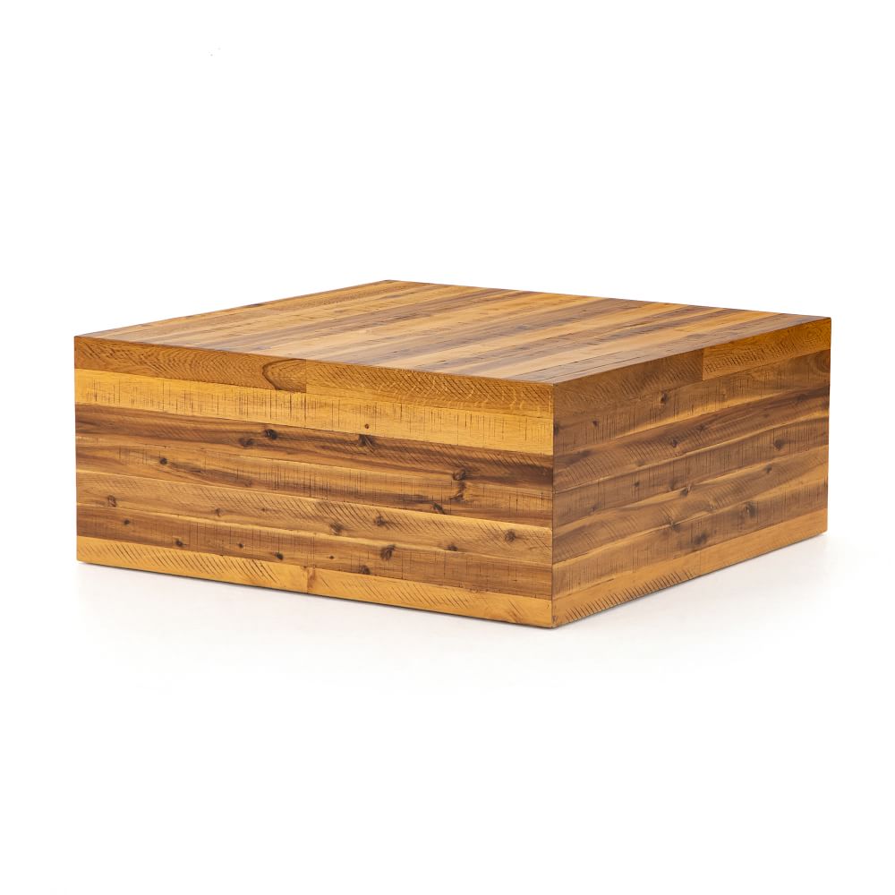 Alexa Reclaimed Wood Small Coffee Table Light Honey West Elm