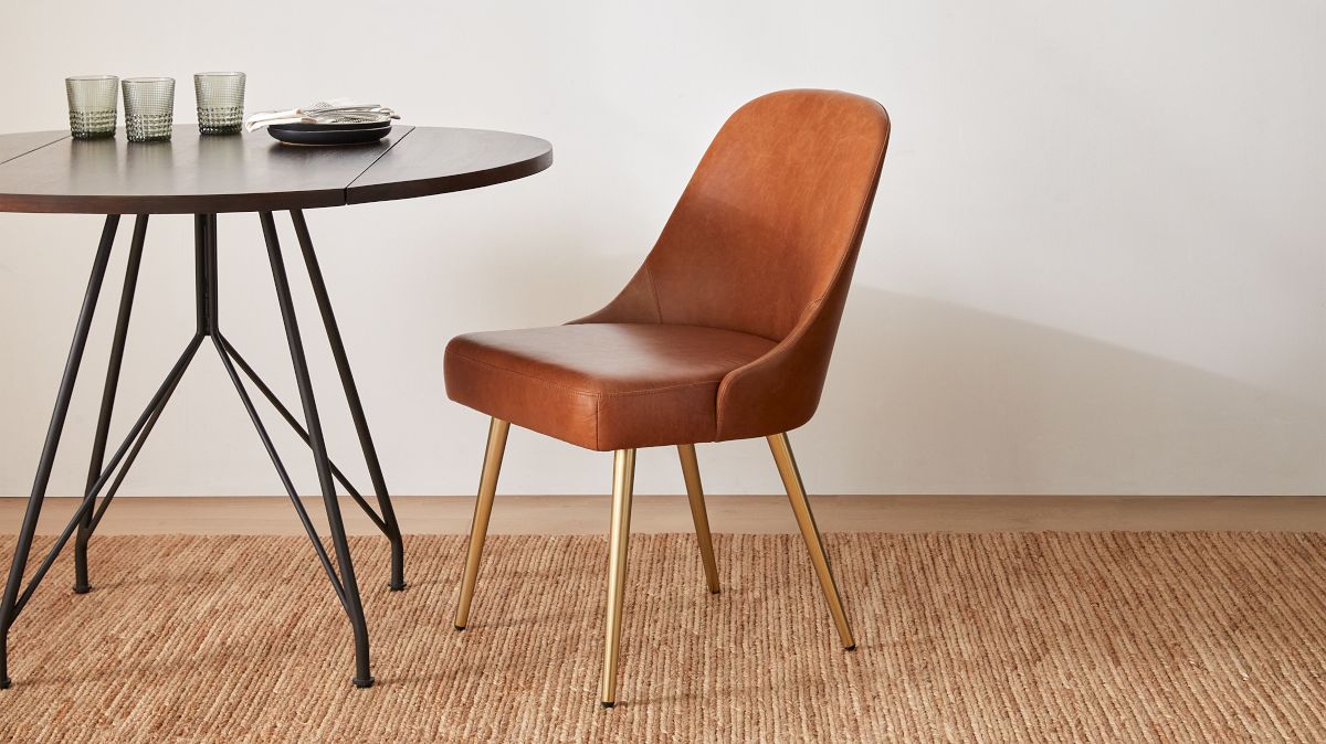 Mid-Century Leather Dining Chair | West Elm