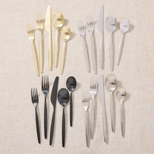 Promenade Mirrored Stainless Steel Flatware Sets West Elm