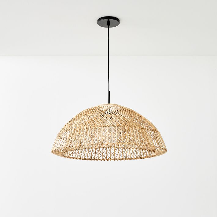 west elm woven pendant