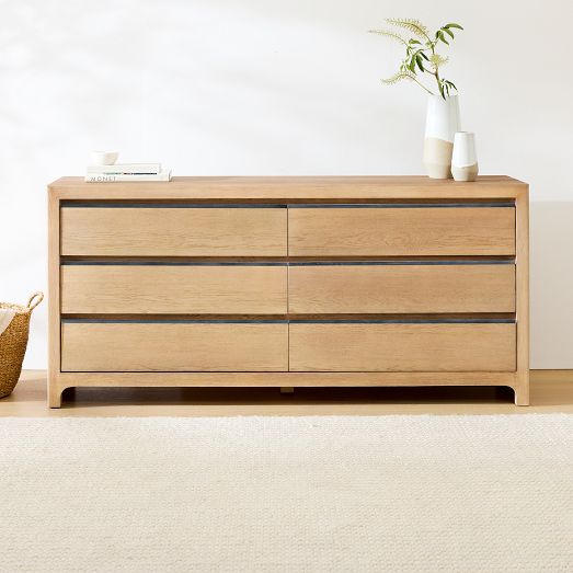 DRP Trading White & Sonoma Oak 4+4 Drawer Chest & 2 Drawer Bedside Cabinet Bedroom Furniture 8 Draw 