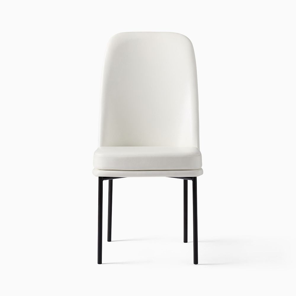 Jack Metal Frame High Back Dining Chair Vegan Leather West Elm