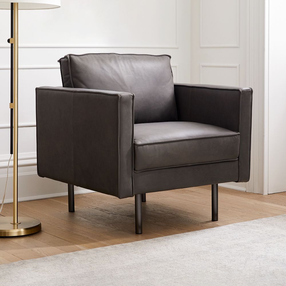 West elm axel leather chair