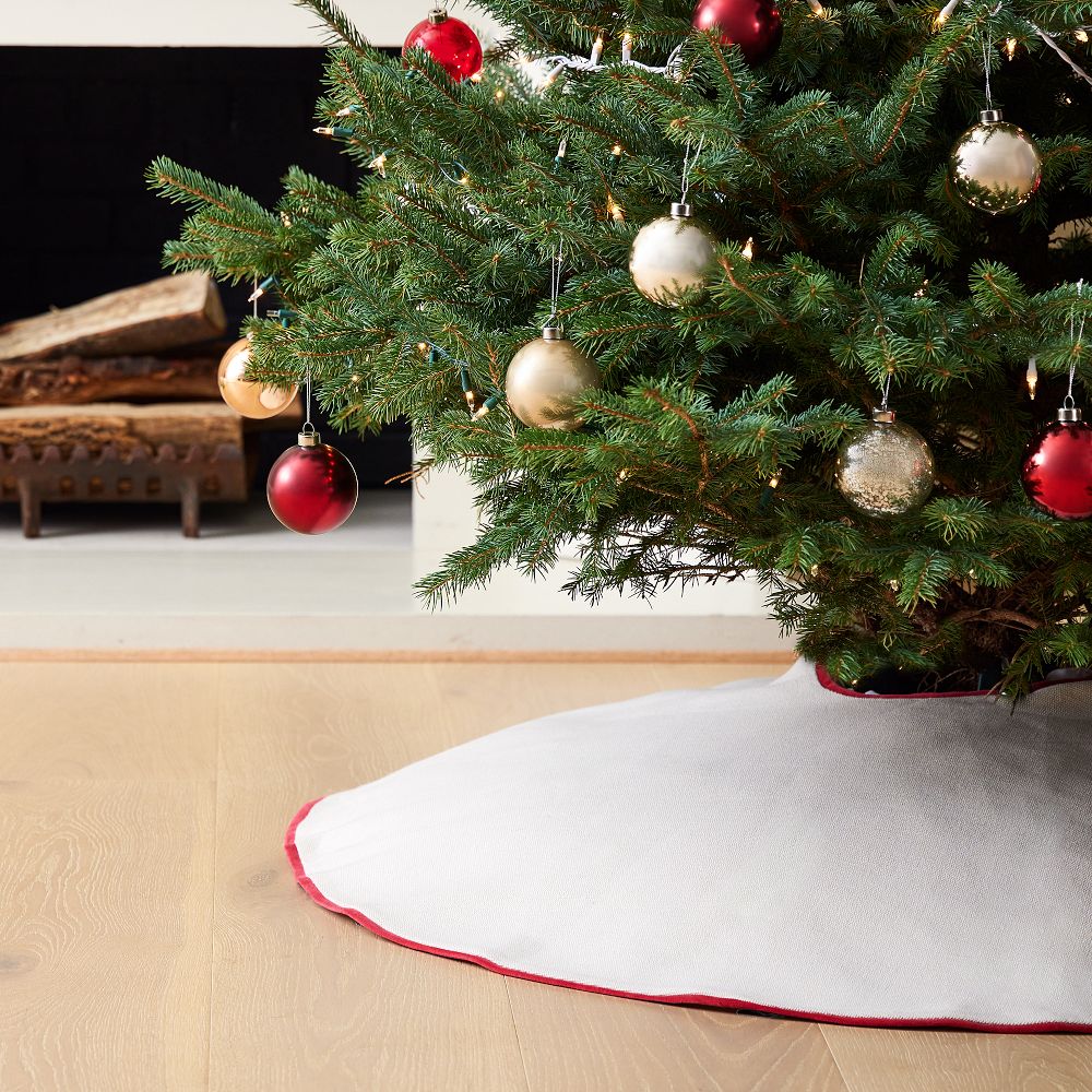 Cotton Jute Velvet Tree Skirt West Elm