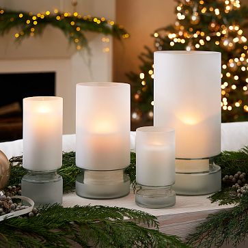 Frosted Glass Candleholders | West Elm