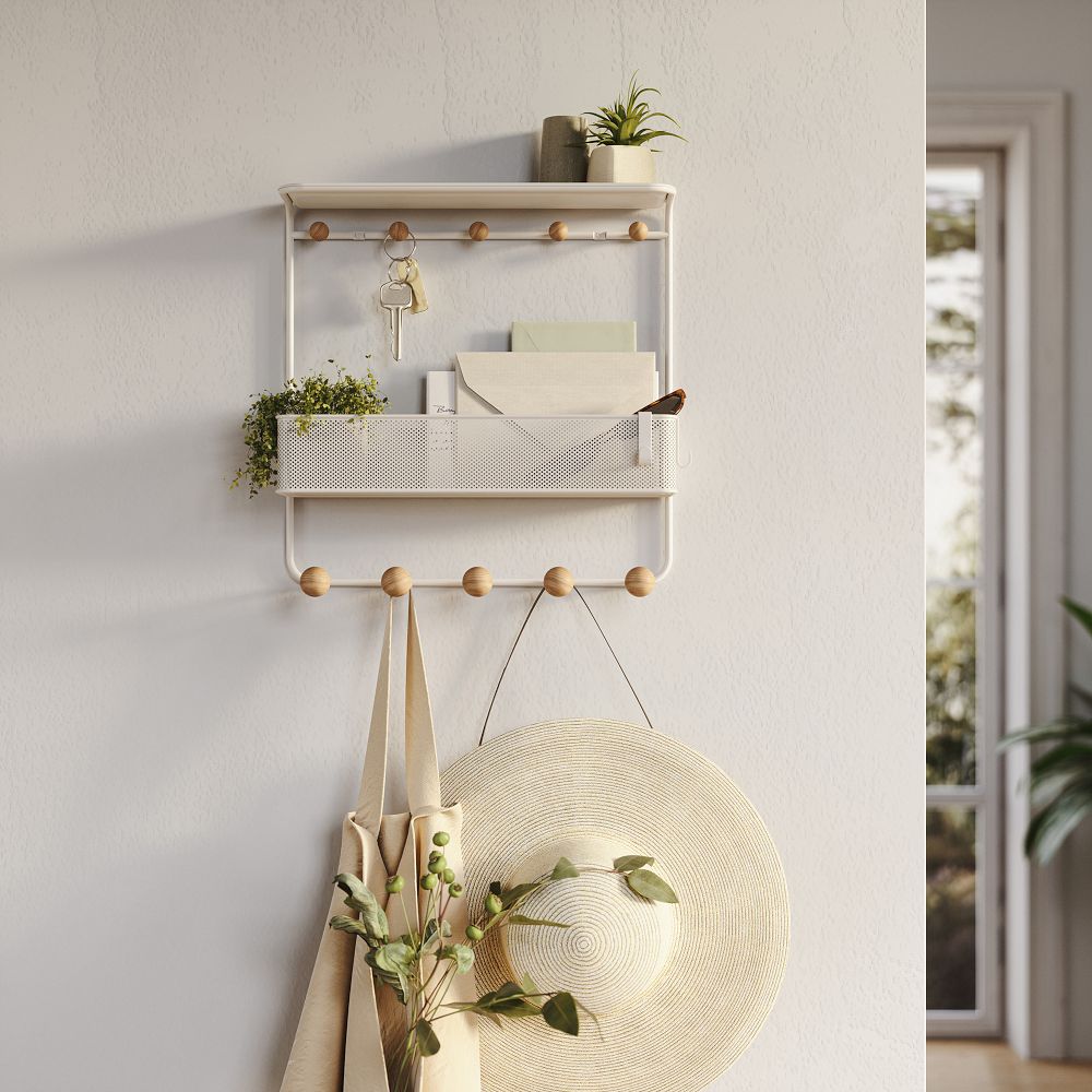 Estique Shelf w/ Hooks West Elm