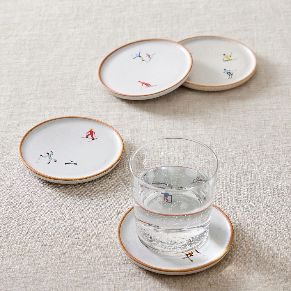 Ceramic Coasters (Set of 4) - Ski Champ