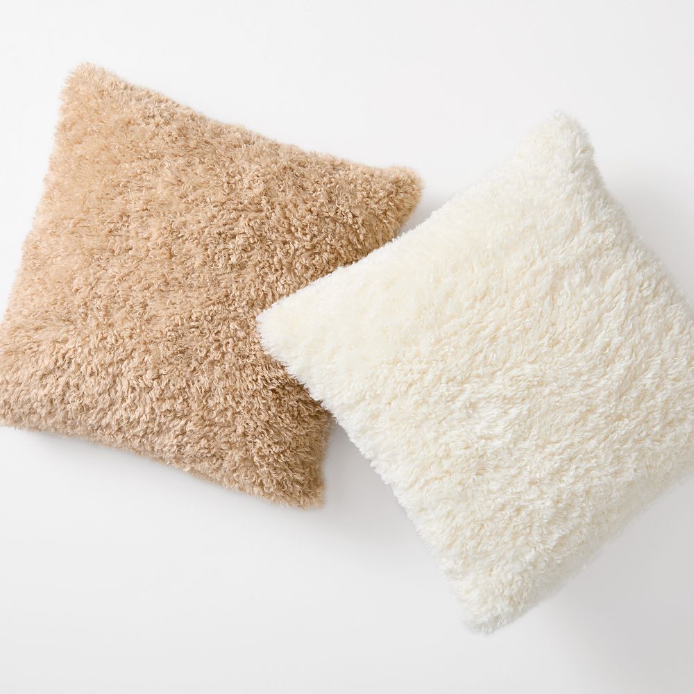 Faux Curly Lamb Fur Pillow Cover West Elm