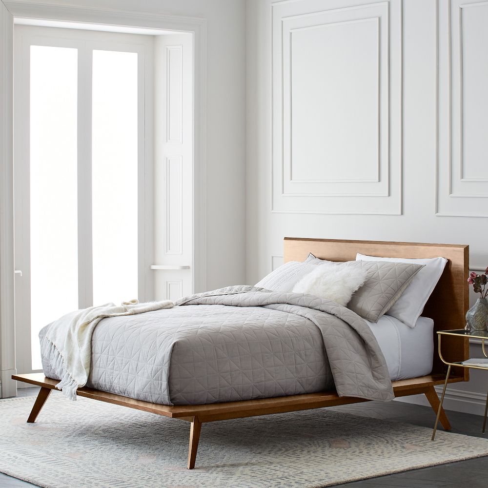 MidCentury Platform Bed Walnut West Elm